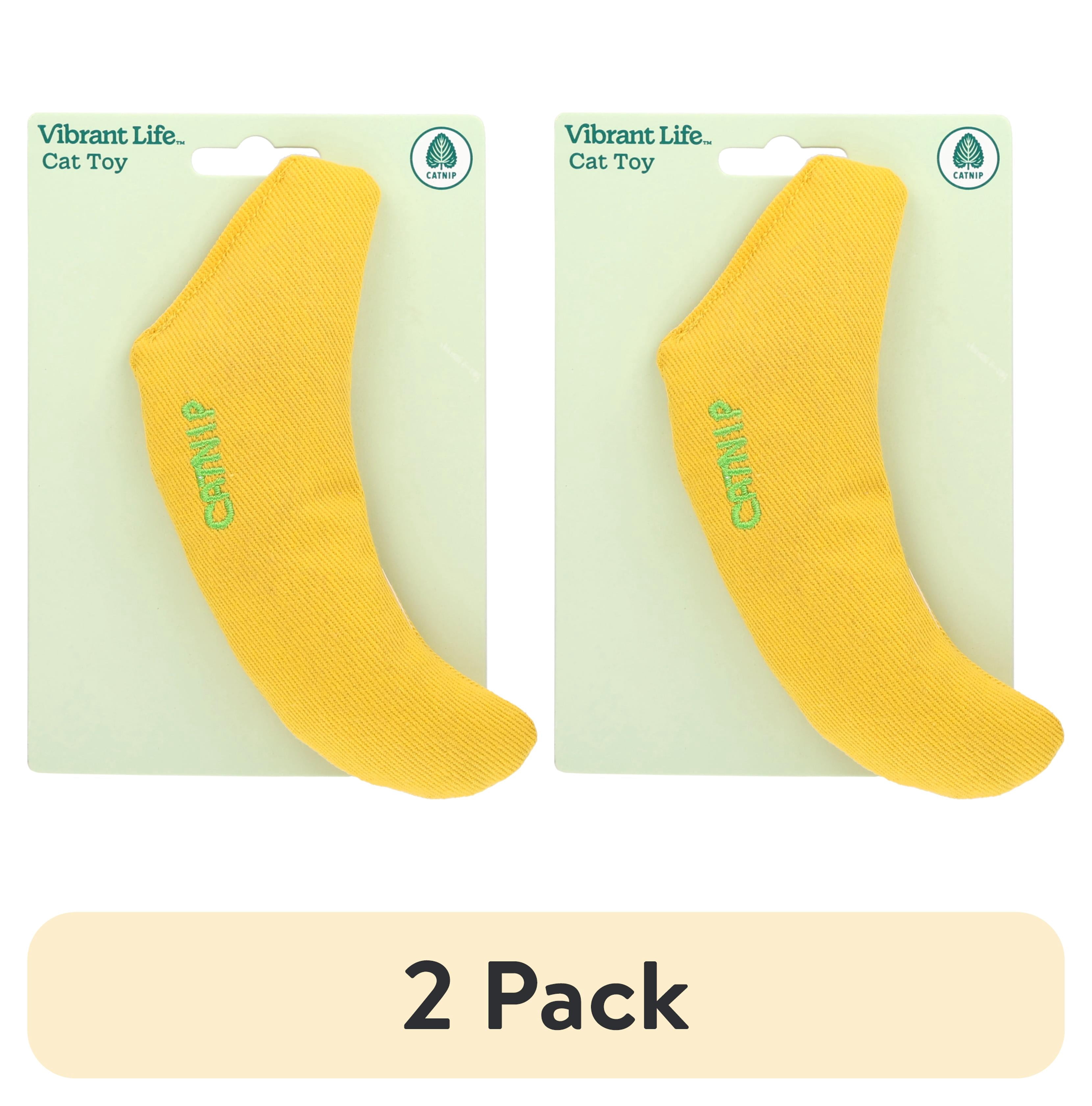 (2 pack) Vibrant Life Catnip Banana Cat Toy