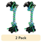 (2 pack) Vibrant Life Chomp & Tug Buddy Rope Toy for Moderate Chewers, Blue, Small