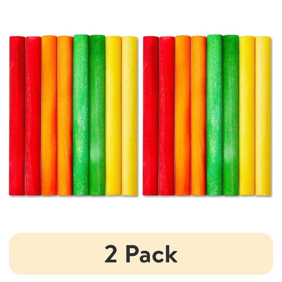 (2 pack) Vibrant Life Colorful Wood Chew Sticks for Small Animals, 4", 8 Count
