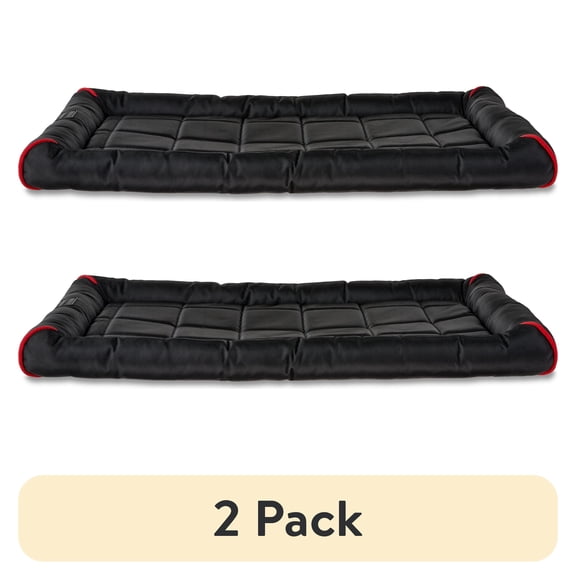 (2 pack) Vibrant Life Medium Durable and Water-Resistant Crate Mat, Black, 29" x 18"