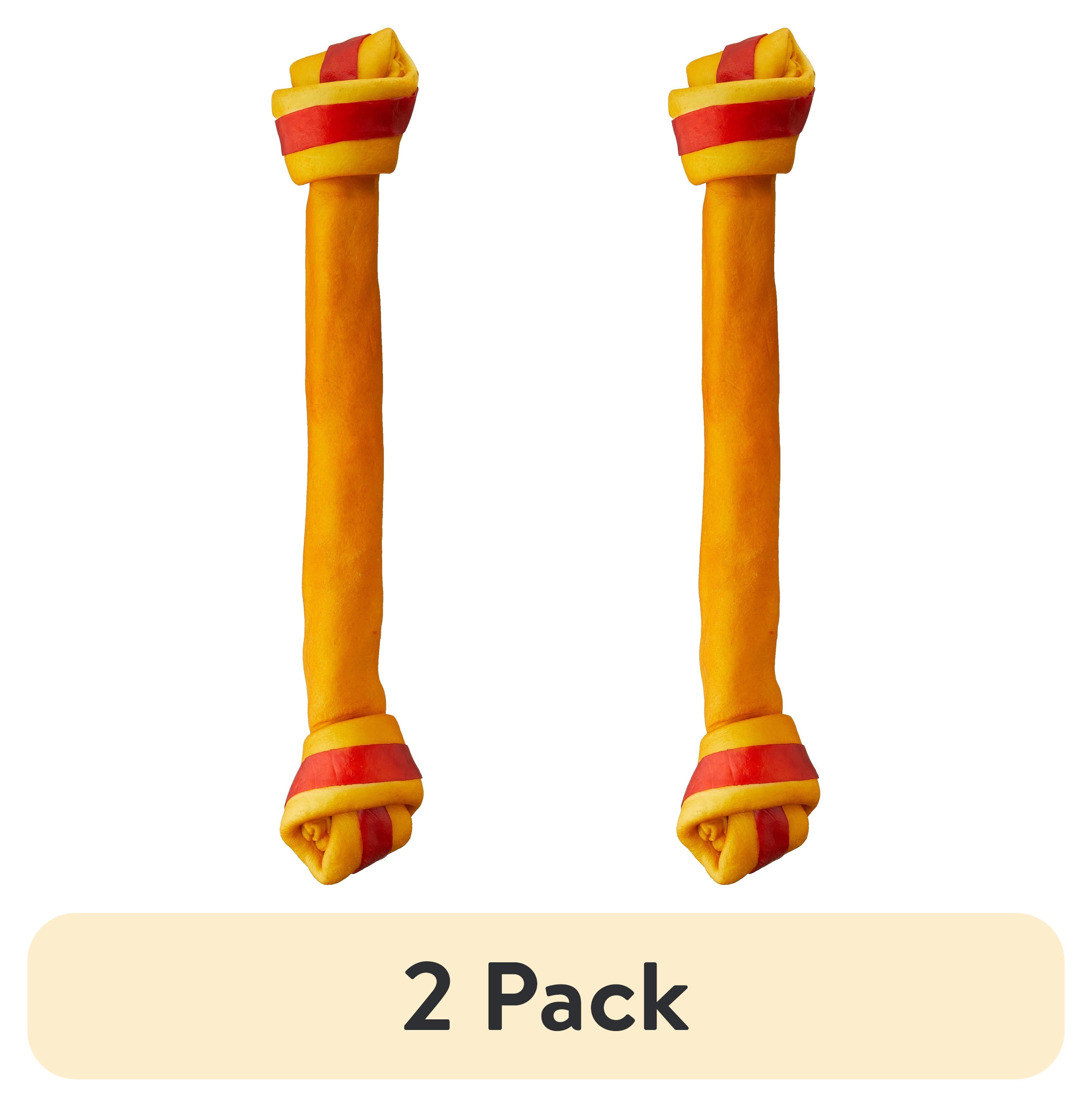 (2 pack) Vibrant Life Giant Knotted Smoked Beefhide Bone, Holiday Chew for Dogs, Dry, 14.1 oz