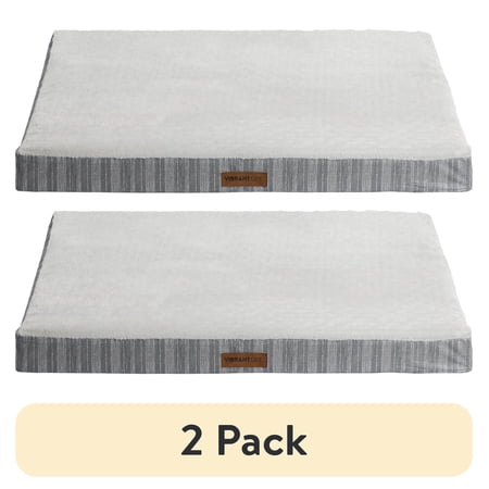 (2 pack) Vibrant Life Jumbo Orthopedic Foam Dog Bed for Large Breeds , Extra Large 41" x 31", Grey