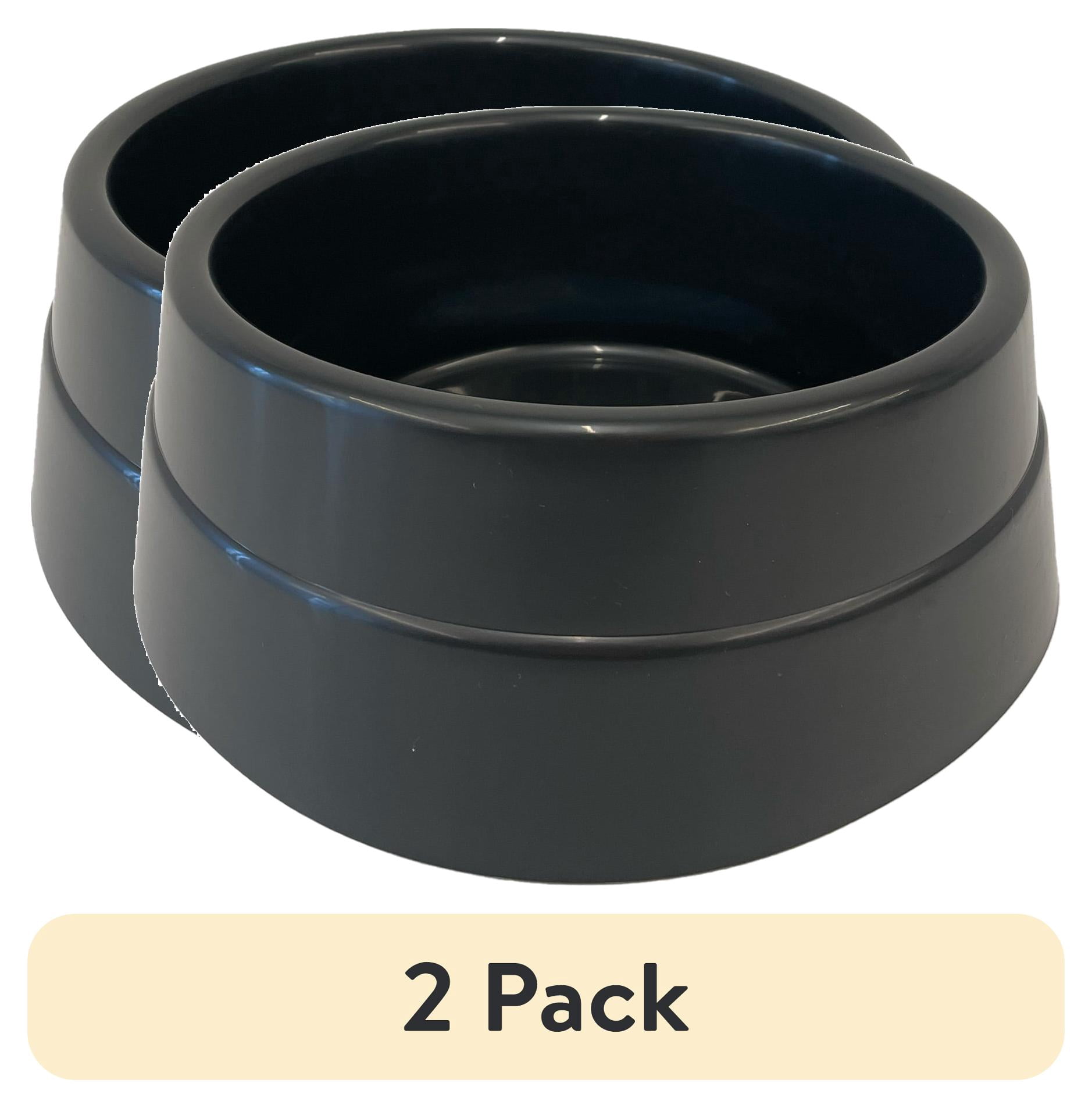 (2 pack) Vibrant Life Large 13.25-Cup Crock Pet Bowl, Black