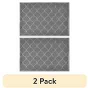 (2 pack) Vibrant Life Large Trapper Litter Mat, 35\" x 23\", Gray