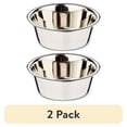 thumbnail image 1 of (2 pack) Vibrant Life Medium 7.6-Cup Stainless Steel Pet Bowl, Silver, 1 of 7