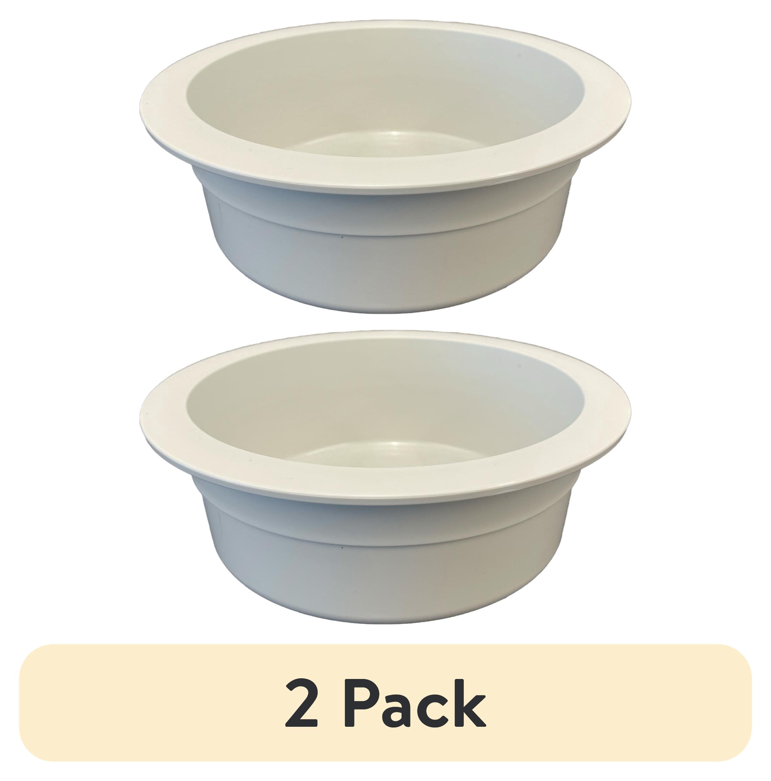 (2 pack) Vibrant Life 6.5-Cup Medium Crock Pet Bowl, Light Beige