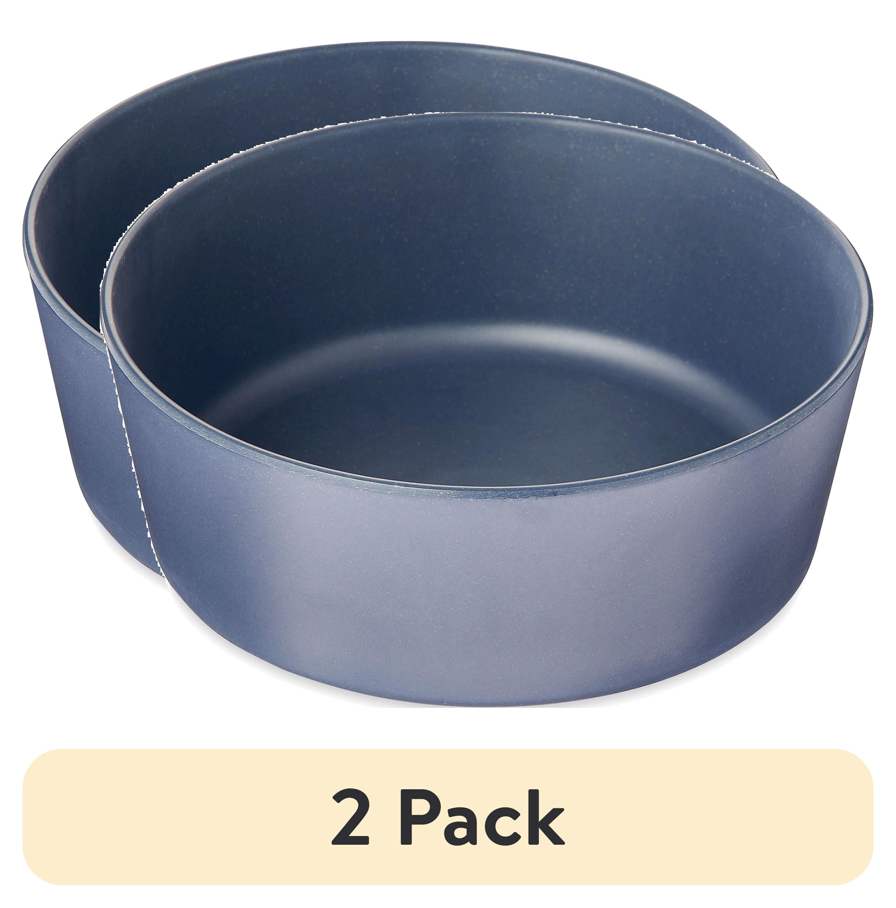 (2 pack) Vibrant Life Melamine Dog Bowl, Blue, Medium