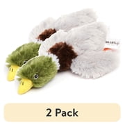 (2 pack) Vibrant Life Multicolor Floppy Mallard Duck Plush Dog Toy with Squeaker, Chew Level 2