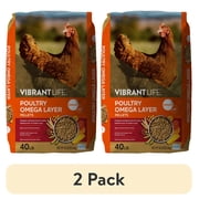 (2 pack) Vibrant Life Poultry Omega Layer Pellets, 40 lb Bag