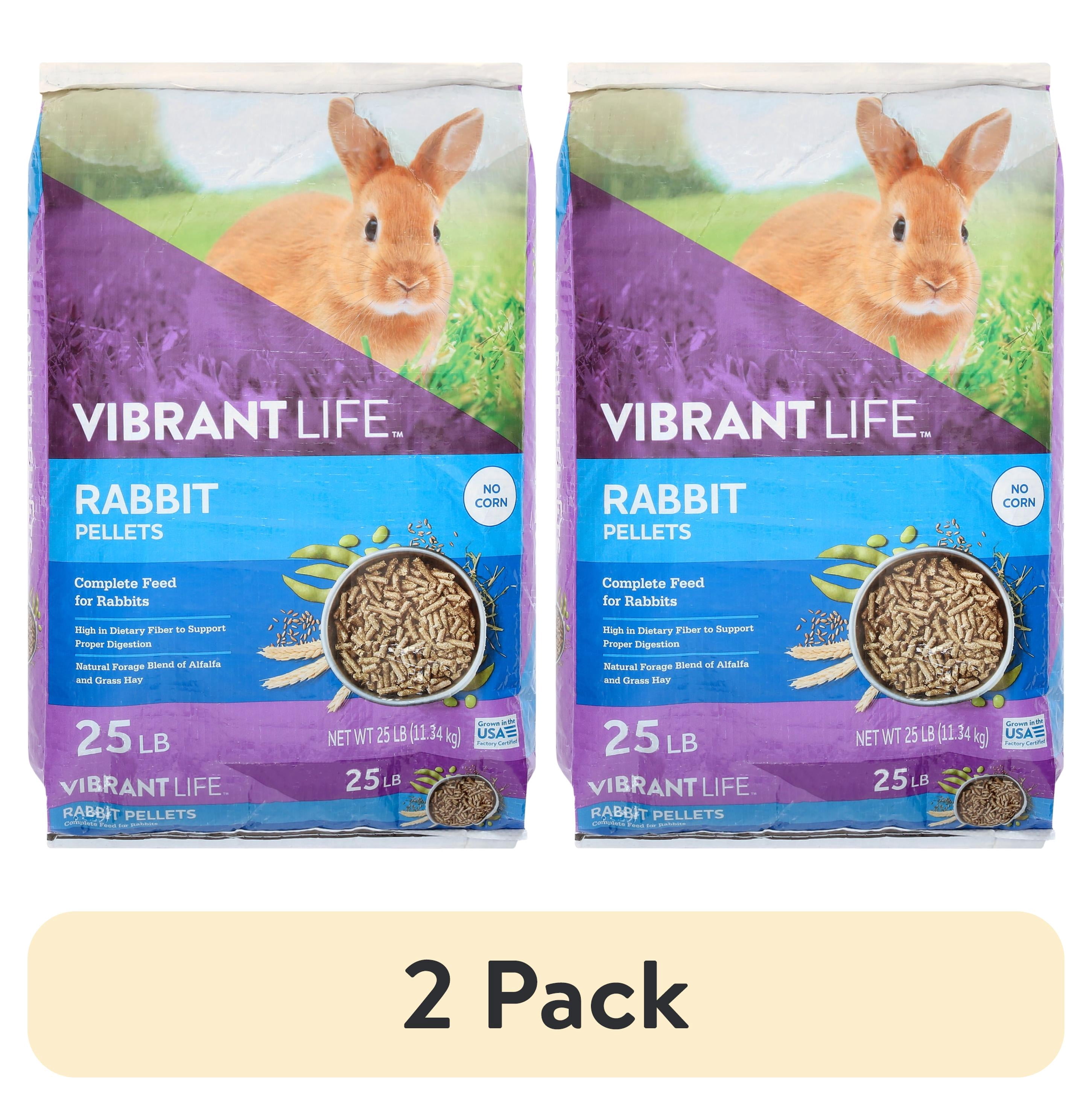 (2 pack) Vibrant Life Rabbit Pellets, 25 lb Bag