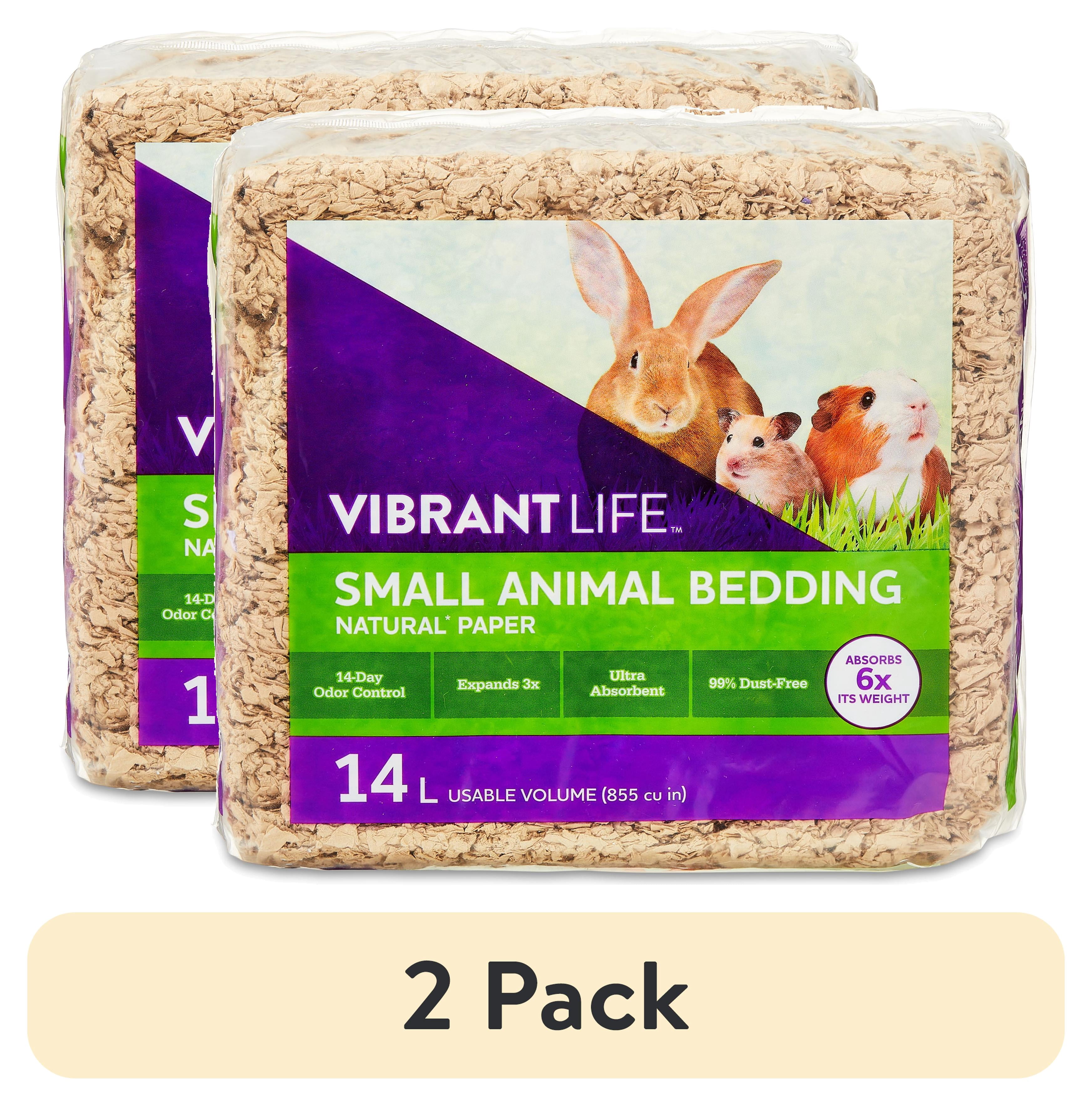 (2 pack) Vibrant Life Small Animal Bedding, Natural Brown Paper, 14 L Bag
