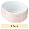 thumbnail image 1 of (2 pack) Vibrant Life Small Ceramic Pet Bowl, Pink, Dog, 1 of 7
