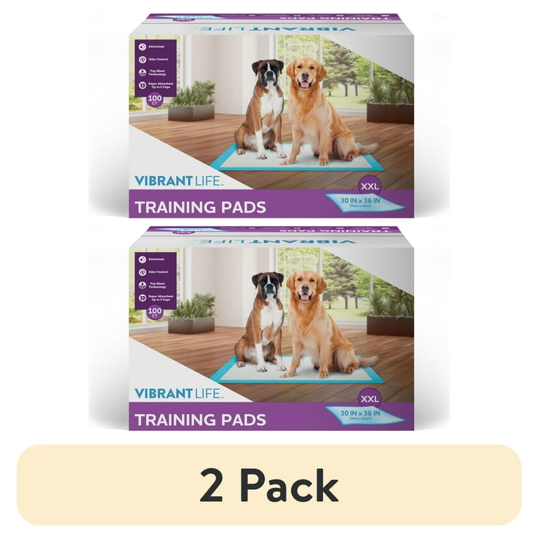 pack) Vibrant Life Training Pads – Super Absorbent, Leak Proof