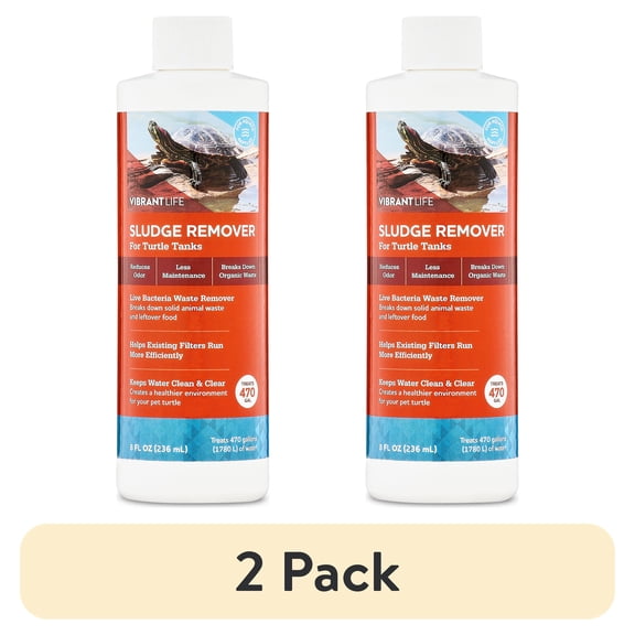 (2 pack) Vibrant Life Turtle Tank Sludge Remover, 8 fl oz.