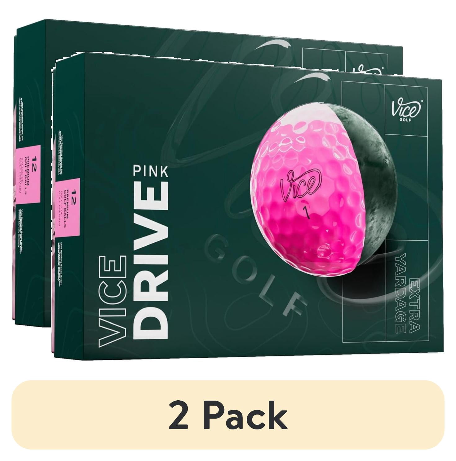 (2 pack) Vice Drive Golf Balls, Pink 12pk