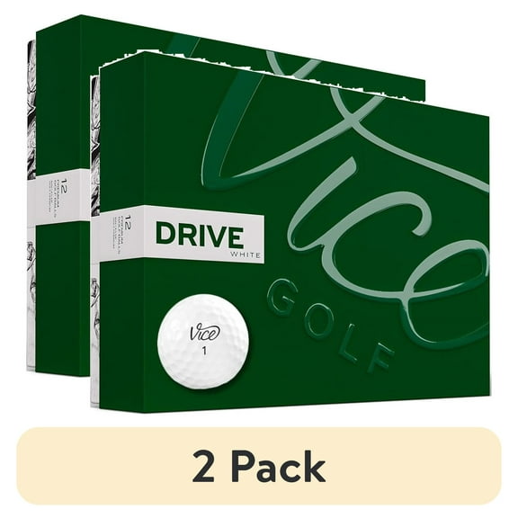 (2 pack) Vice Golf Drive White Golf Ball - 1 Dozen