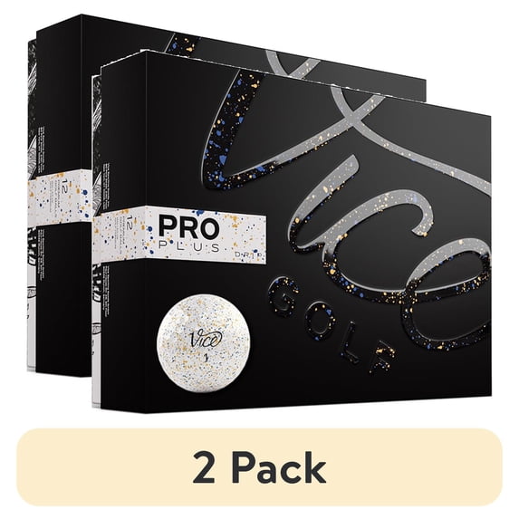 (2 pack) Vice Golf Limited Edition Pro Plus Golf Balls, Navy/Orange, 12pk