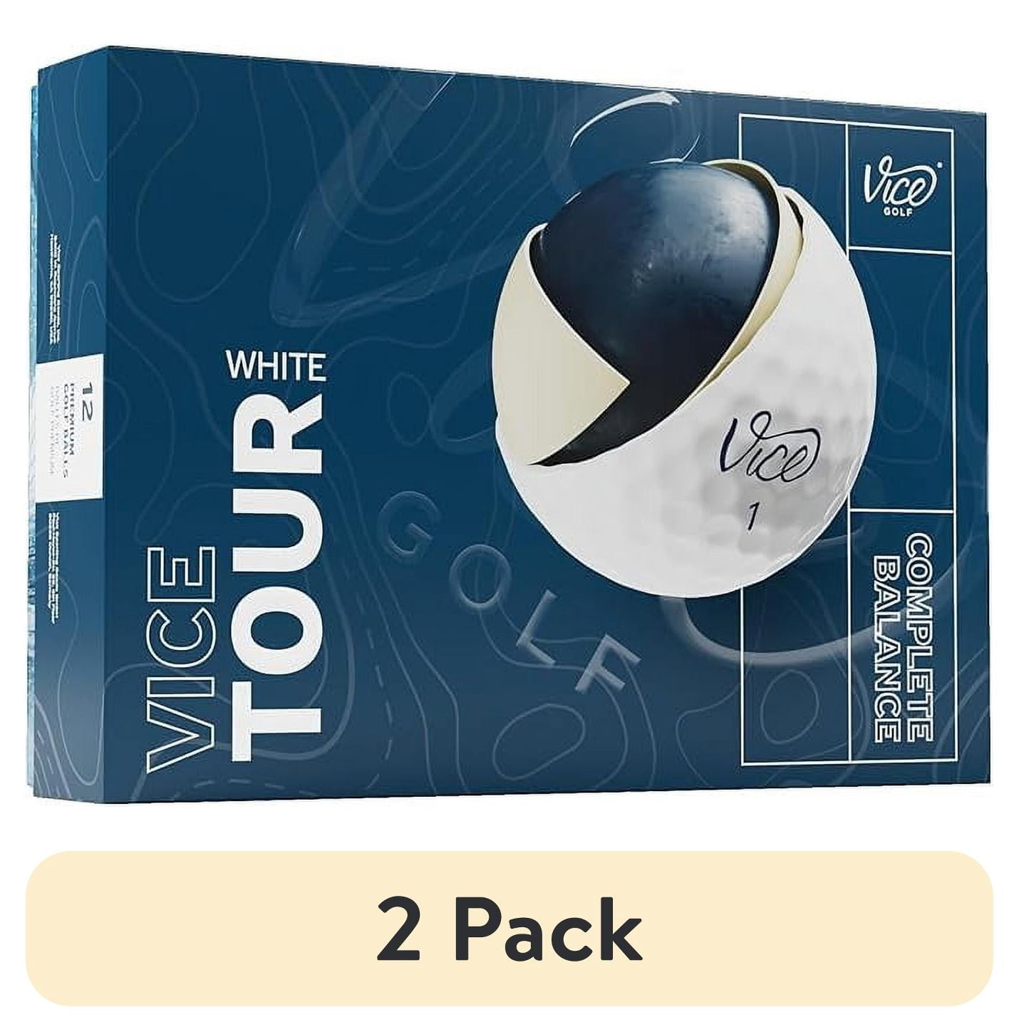 (2 pack) Vice Golf Tour Golf Balls, 12pk, White