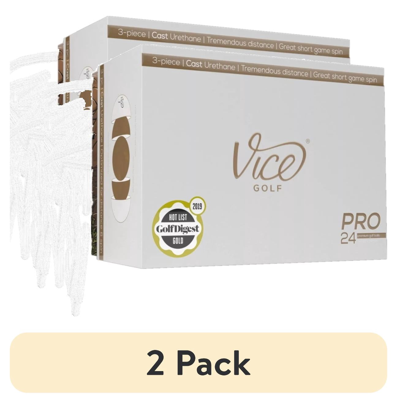 (2 pack) Vice Pro Golf Balls, 24pk, White
