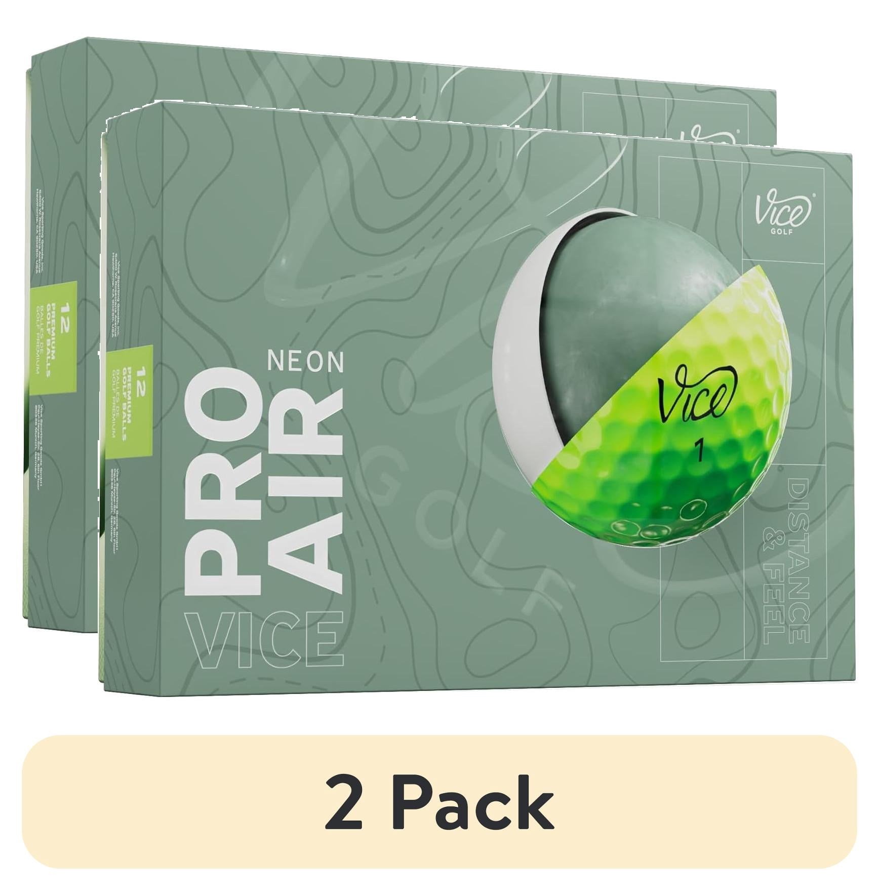 (2 pack) Vice Pro Air Golf Balls 2025, Lime, 12pk