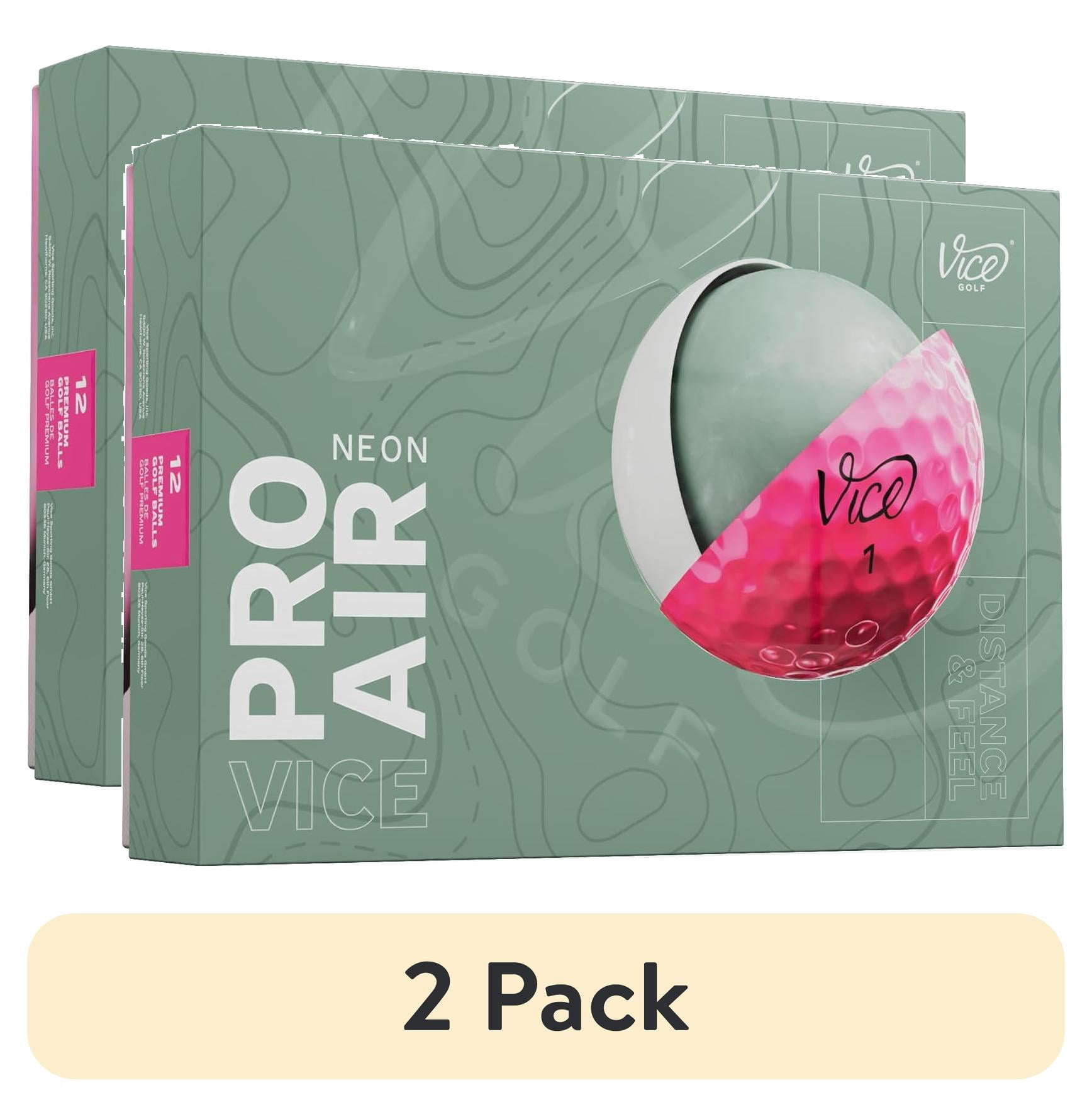 (2 pack) Vice Pro Air Golf Balls 2025, Pink, 12pk