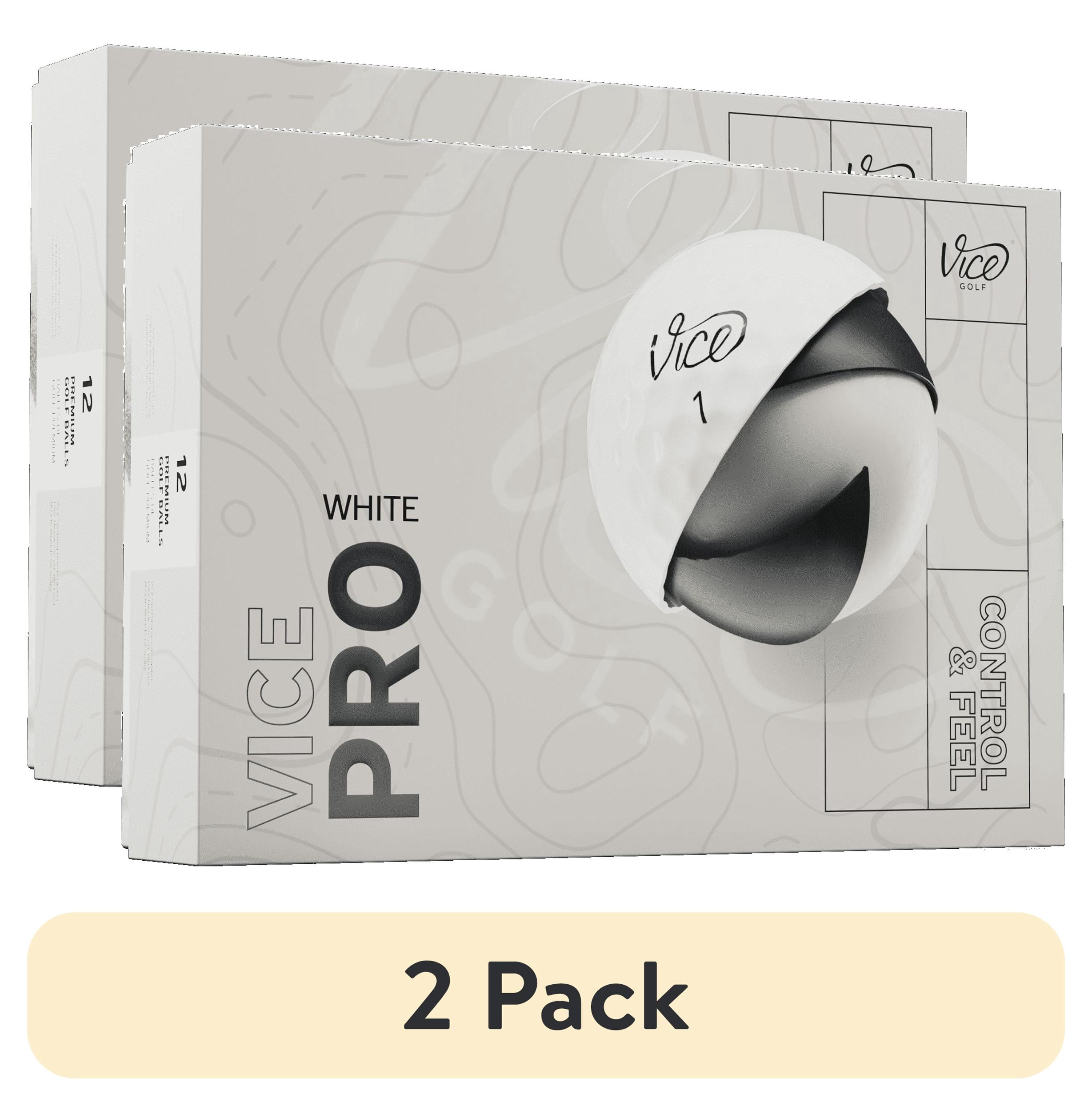 (2 pack) Vice Pro Golf Balls 2025, White 12pk