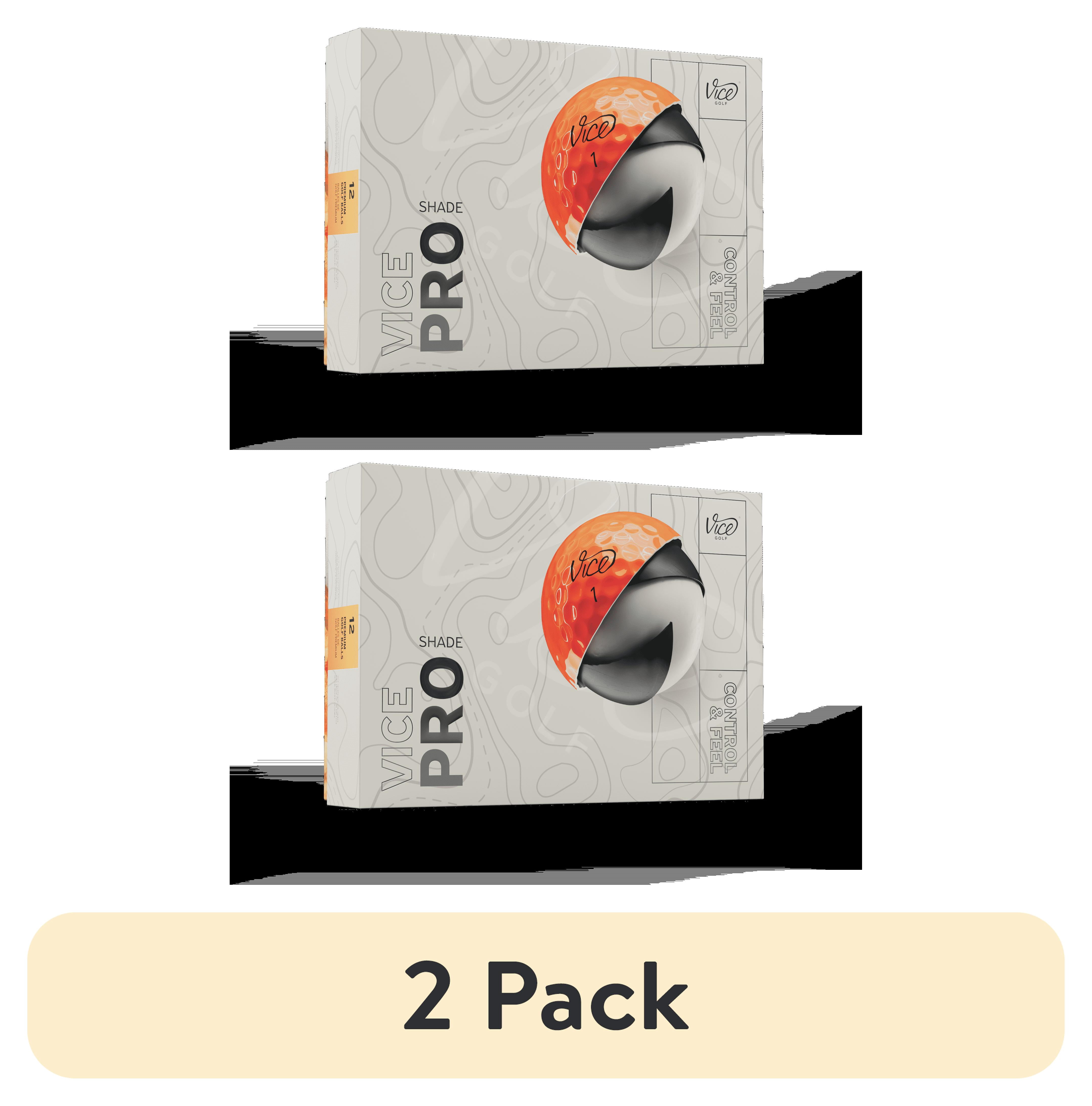 (2 pack) Vice Pro Golf Balls Shade Red/Orange, 12pk