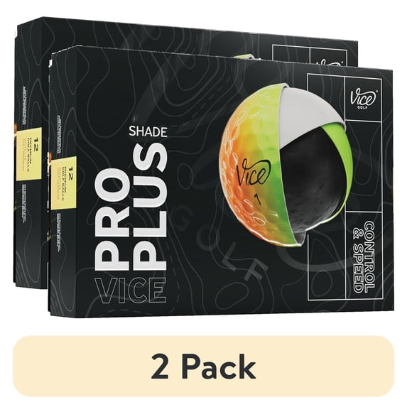 (2 pack) Vice Pro Plus Golf Balls, Green/Orange 12pk