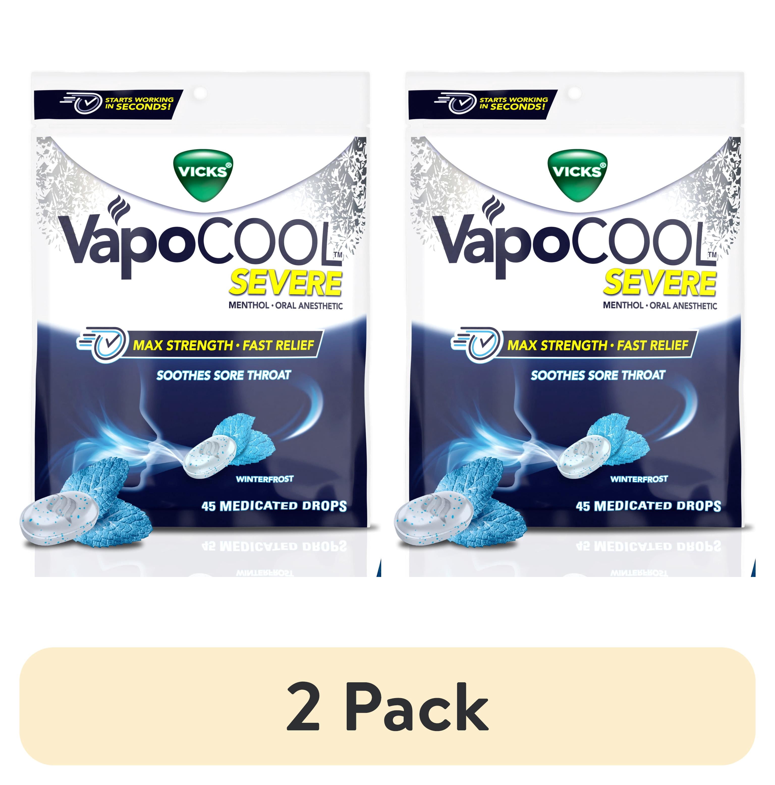 drip x トバログ PACK ver.2 2 pack) Vicks VapoCOOL SEVERE Medicated Sore Throat Drops, Menthol