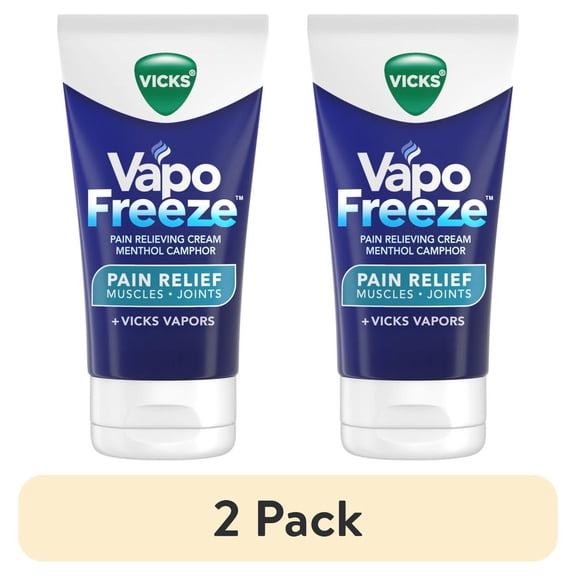 (2 pack) Vicks VapoFreeze Topical Pain Relief Cream, 3 oz