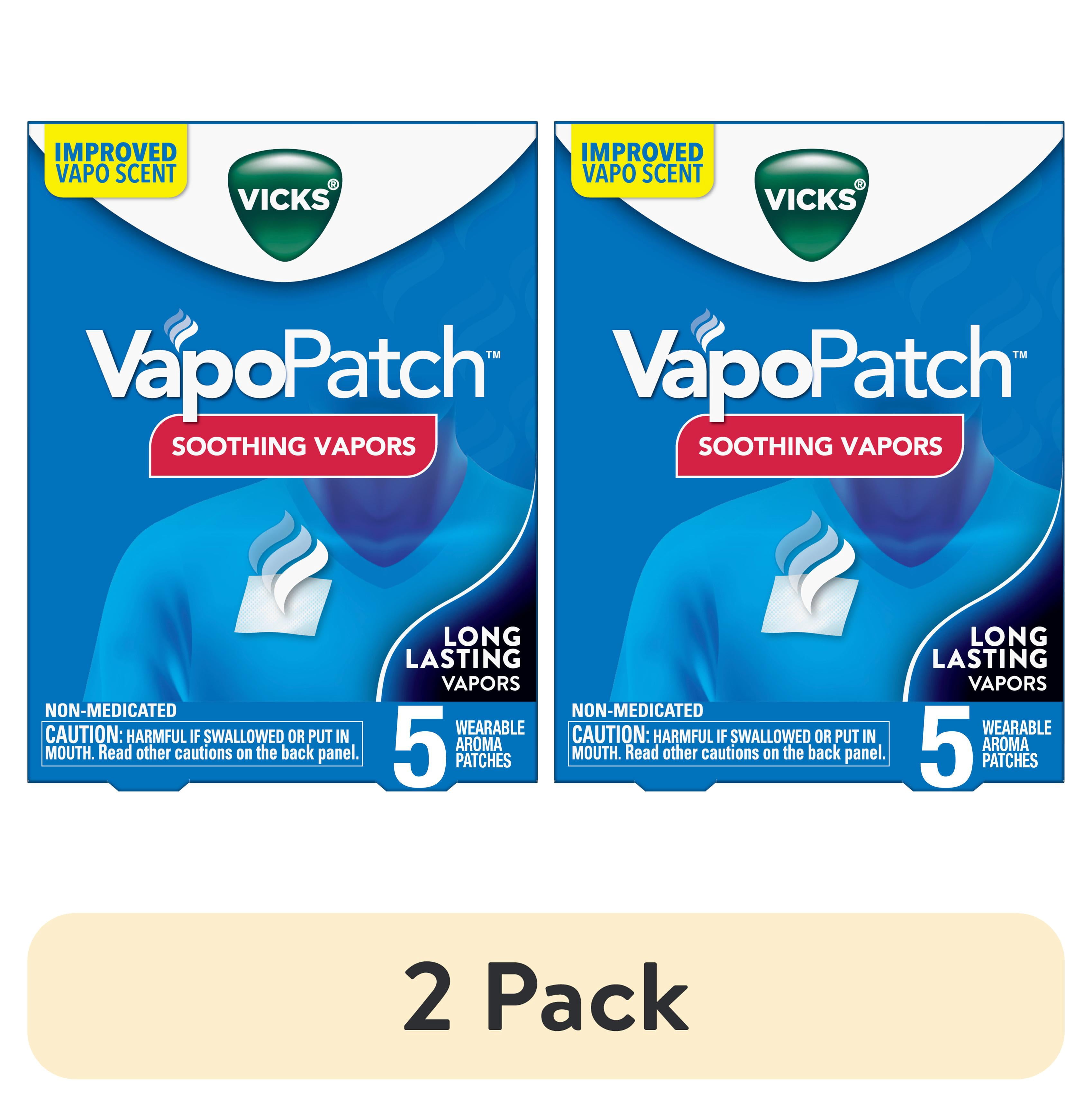 2 pack) Vicks VapoPatch, Non-Medicated Wearable Aroma Patch
