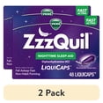 thumbnail image 1 of (2 pack) ZzzQuil LiquiCap Sleep Aid, Diphenhydramine 25mg HCl, 48 LiquiCaps, 1 of 12