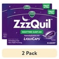 thumbnail image 1 of (2 pack) ZzzQuil LiquiCap Sleep Aid, Diphenhydramine 25mg HCl, 48 LiquiCaps, 1 of 12
