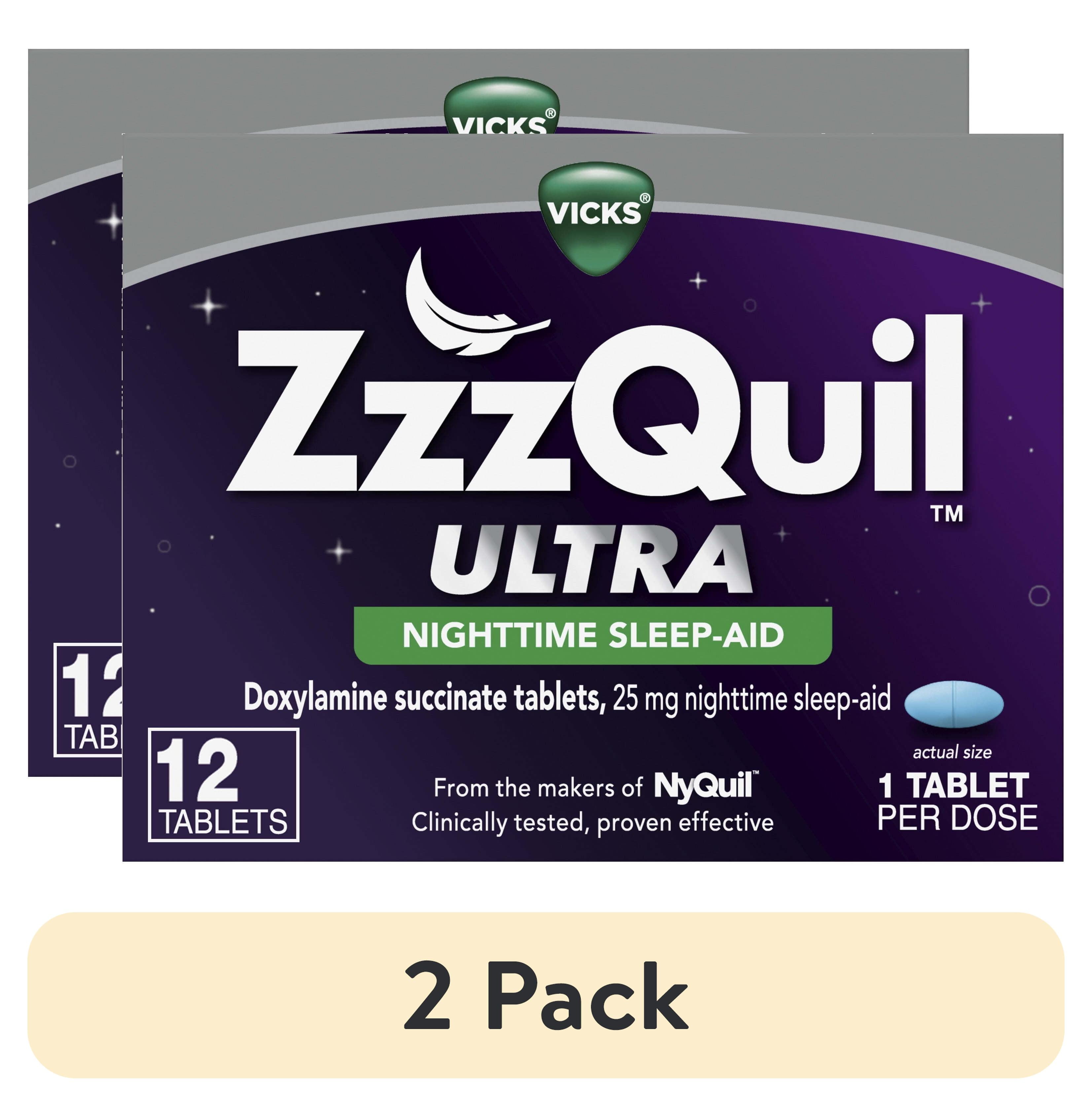 Vicks ZzzQuil Ultra Sleep Aid Tablets, Non-Habit Forming, OTC