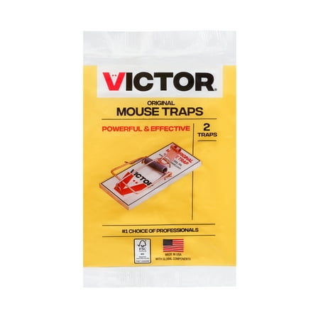 (2 pack) Victor Metal Pedal Mouse Trap - Snap Trap for Mice - 2 Pack