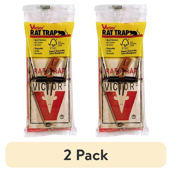 (2 pack) Victor Metal Pedal Rat Trap
