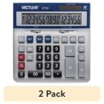 thumbnail image 1 of (2 pack) Victor Technology 16 Digit Extra Large Desktop Calculator with Metallic Design (6700), 1 of 3