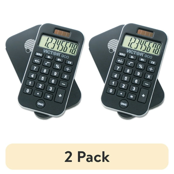 Victor Technology 8 Digit Pocket Calculator with Black Design (900)