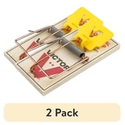 2 pack Victor Wide Pedal Mouse Trap - Wooden Mouse Trap - Easy to Use - 2 Pack