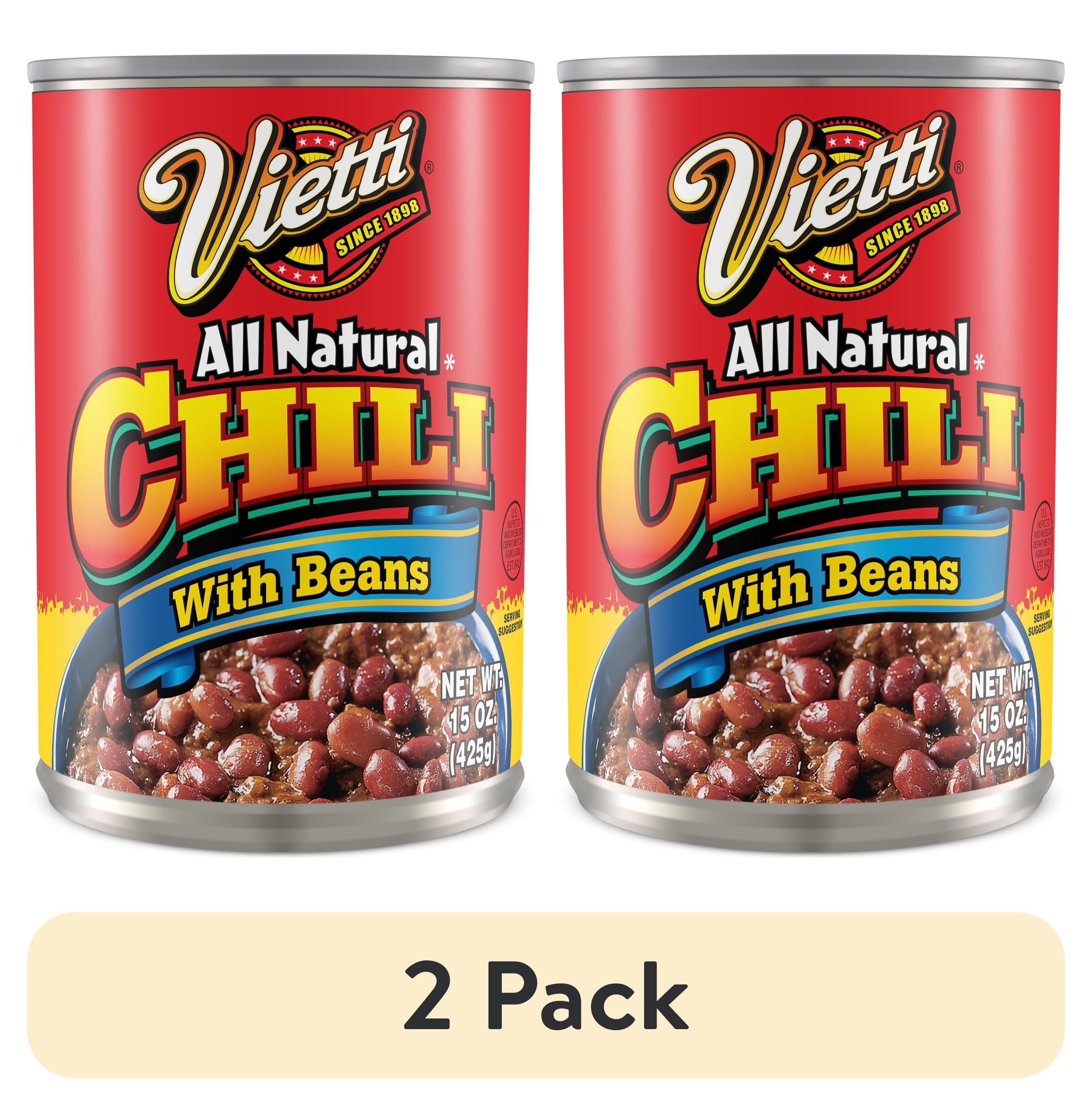 (2 pack) Vietti Chili with Beans, All Natural, 15 oz Can