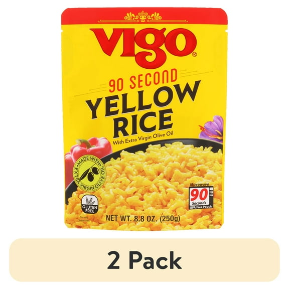 (2 pack) Vigo 90 Second Yellow Rice, 8.8 oz. Gluten Free