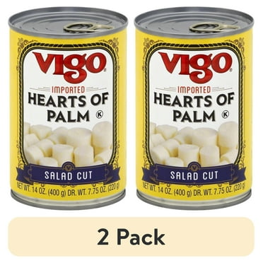 (2 pack) Vigo Imported Hearts of Palm, 14oz, Salad Cut, Allergens Not Contained