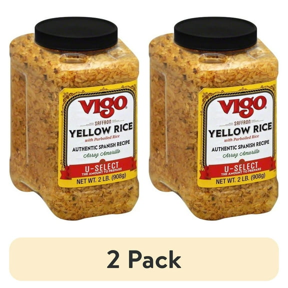 (2 pack) Vigo Saffron Yellow Rice, 2 lb, Allergens Not Contained
