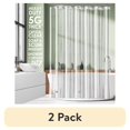 thumbnail image 1 of (2 pack) Virtu Premium 8G Plastic Shower Curtain Liner Mildew Resistant, Waterproof Shower Liner, 72" X 72", Clear, 1 of 8