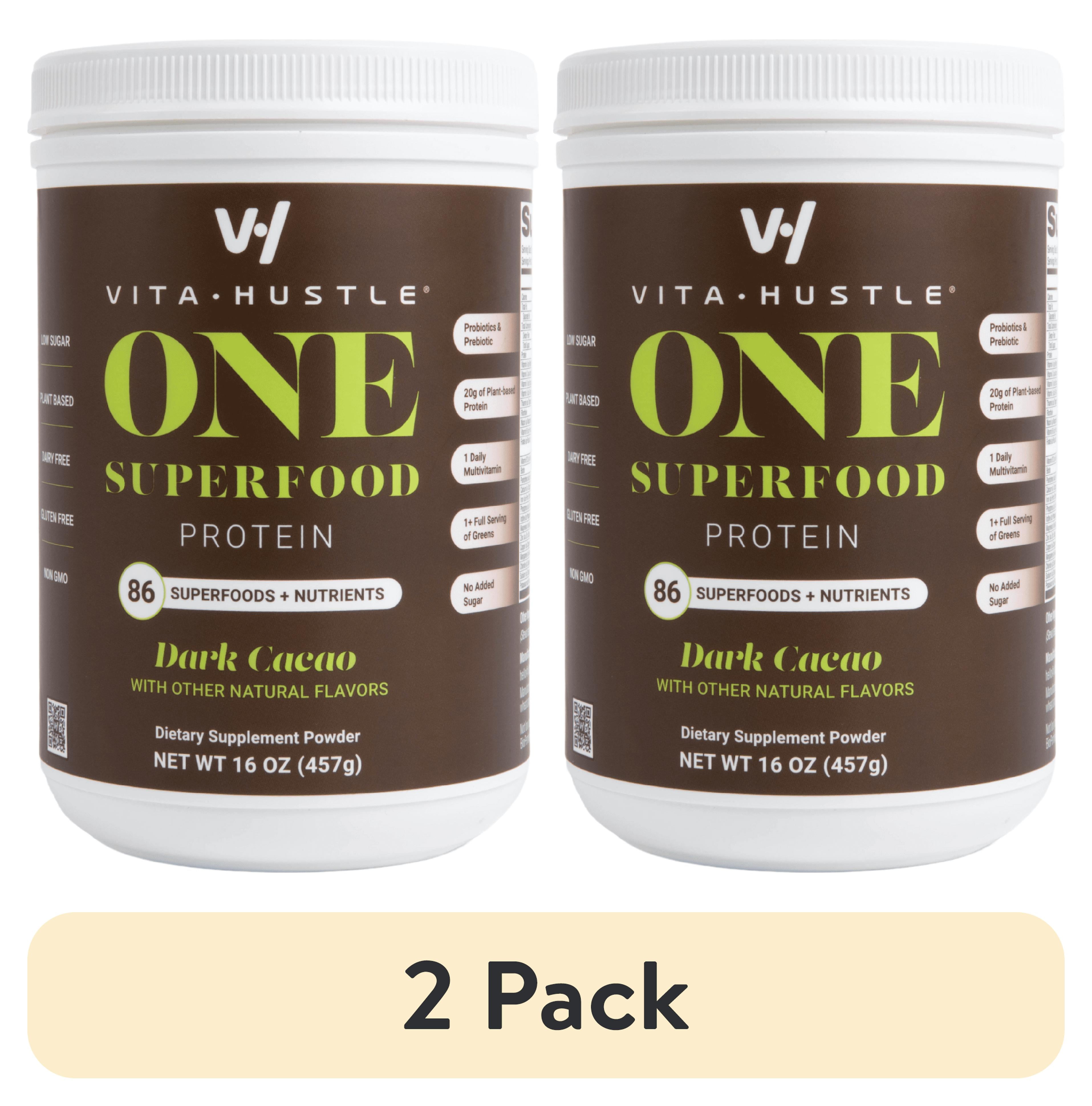 (2 pack) One Superfood Protein, 20g Plant Protein, Chocolate, 10 Servings