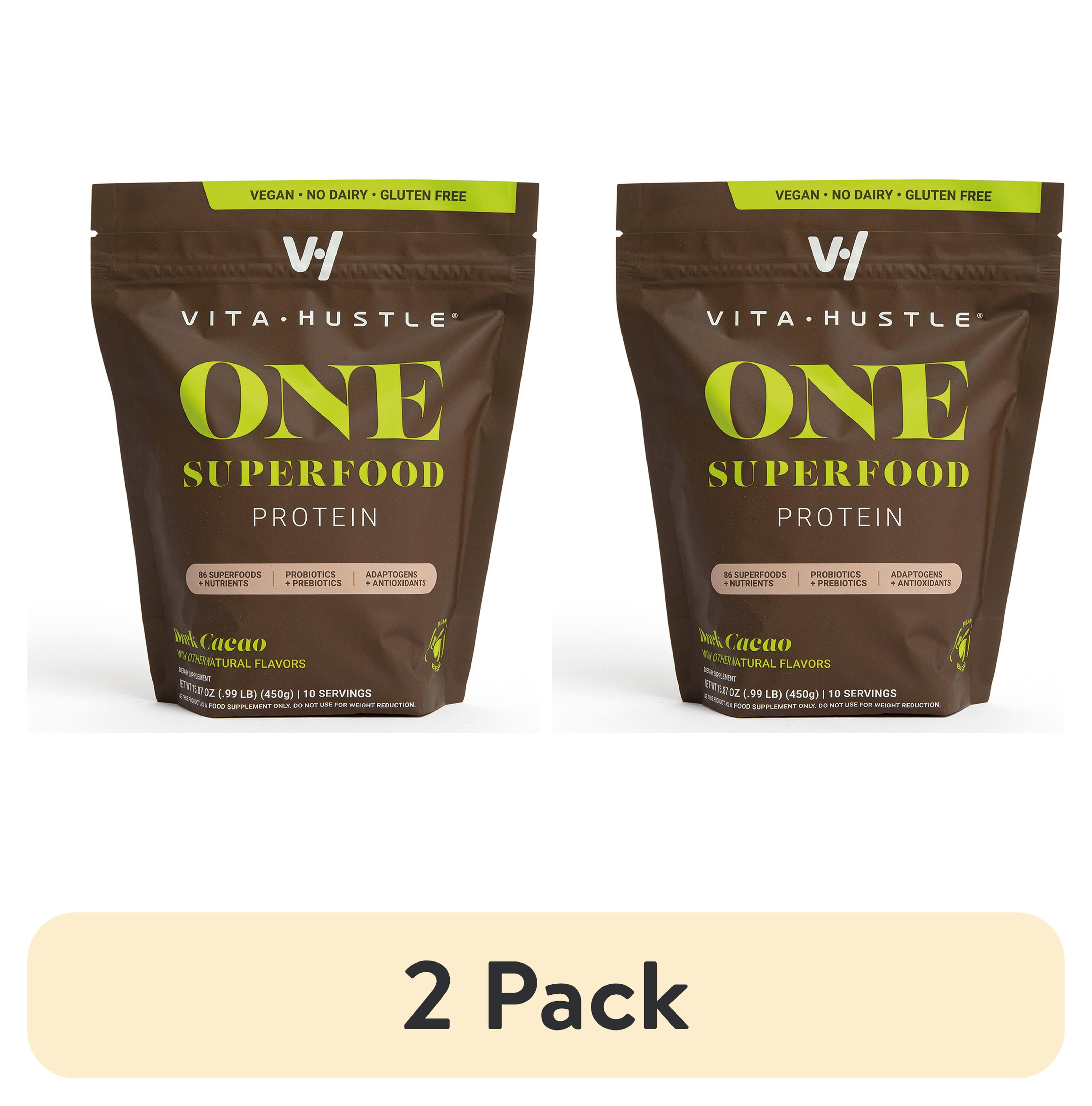 (2 pack) Superfood Protein + Greens, All-in-One Nutrition Shake with 20g Plant Protein, Chocolate, 10 Servings