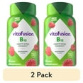 thumbnail interactive-video image 1 of (2 pack) vitafusion Vitamin B12 Gummy Vitamins, 1,000 mcg, Raspberry Flavored, 60 Count, 1 of 13