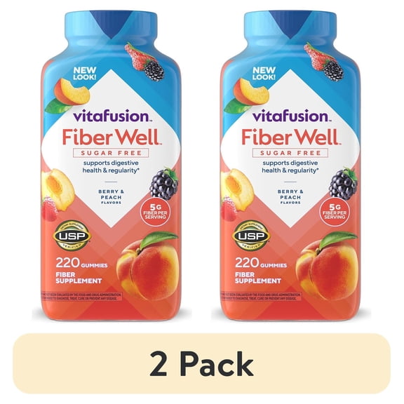 (2 pack) Vitafusion Fiber Well Gummy Vitamins, 220 ct