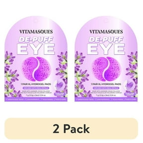 (2 pack) Vitamasques De-Puff Hydrogel Eye Pads, with Lavender & Vegan Collagen, 1 Pair