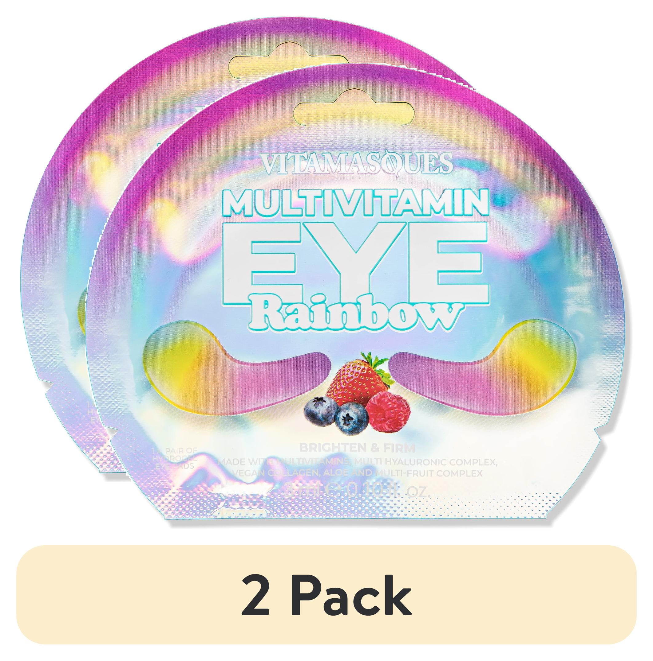 (2 pack) Vitamasques Multivitamin Rainbow Hydrogel Eye Pads, One Count